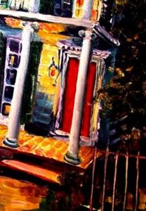 Detail Image for art Red Door in the French Quarter - SOLD