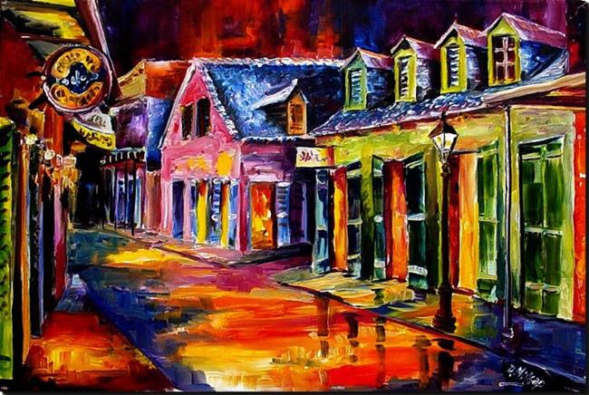 Art: Night Lights on Toulouse Street - SOLD by Artist Diane Millsap