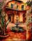 Art: Night in a French Quarter Courtyard - SOLD by Artist Diane Millsap