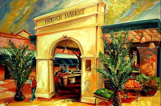 Art: French Market Sunshine - SOLD by Artist Diane Millsap