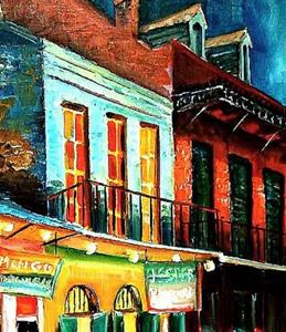 Detail Image for art Rainy Night on Bourbon Street - SOLD Detail Image for art Rainy Night on Bourbon Street - SOLD