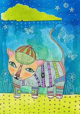 Art: Happy Chartreuse-Sold by Artist Sherry Key