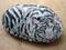 Art: White Tiger rock portrait by Artist Tracey Allyn Greene