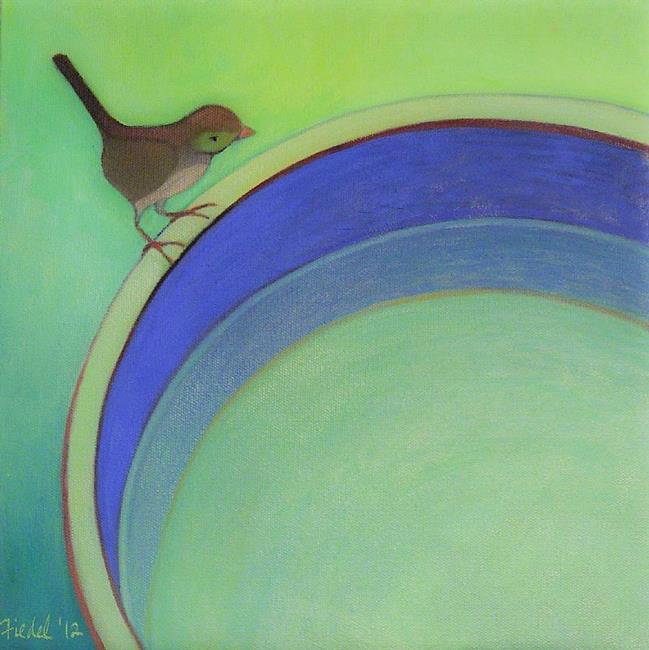 Art: Little Bird / Brown Junco by Artist Elizabeth Fiedel