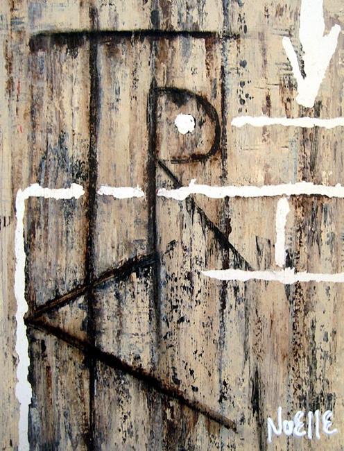 Art: Elle abstract 012 1620 Original Abstract Art Scrabble by Artist Thomas C. Fedro