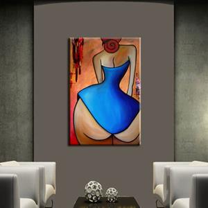 Detail Image for art Nude 138 2436 Original Abstract nude Art Blue By You