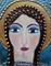Art: ANGEL ICON on WOOD by Artist LUIZA VIZOLI