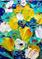 Art: YELLOW BLUE TURQUOISE FLORAL by Artist LUIZA VIZOLI