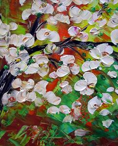 Detail Image for art WHITE CHERRY BLOSSOM