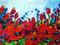 Art: SPRING RED FLOWERS by Artist LUIZA VIZOLI