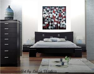 Detail Image for art WHITE GREY FLOWERS