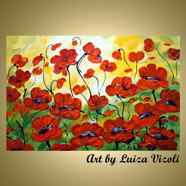 Art: POPPY FIELD by Artist LUIZA VIZOLI