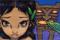 Art: Tiny Mermaid with a TIki OSWOA  by Artist Jasmine Ann Becket-Griffith