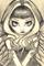 Art: Hints of Gold Drawing OSWOA by Artist Jasmine Ann Becket-Griffith