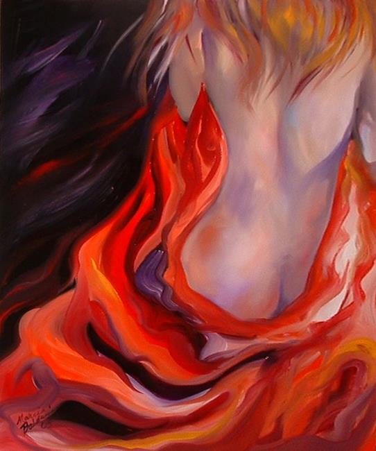Art: RED SATIN SHEET by Artist Marcia Baldwin