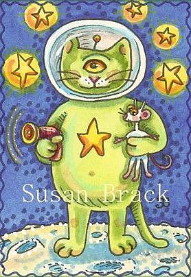 Art: PURR FROM OUTER SPACE by Artist Susan Brack