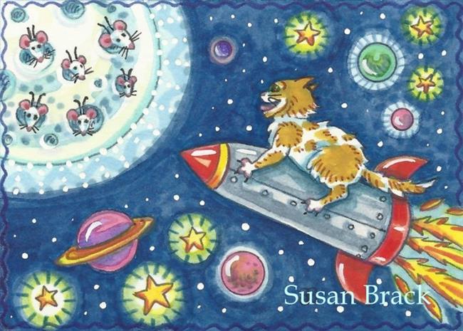 Art: THERE'S MICE IN THE MOON by Artist Susan Brack