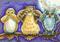 Art: NIGHT OWLS SEE NO EVIL by Artist Susan Brack