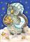 Art: SLEEPY NIGHT OWL by Artist Susan Brack
