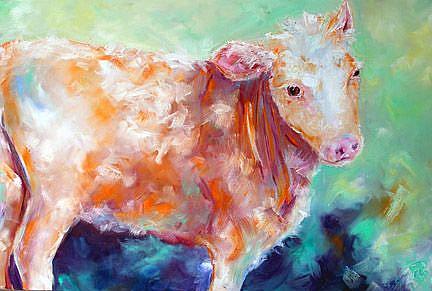 Art: Happy Cow by Artist Deborah Sprague