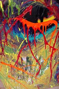 Detail Image for art Party on the outside, pain within