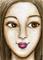 Art: Smiling Woman's Face by Artist Hiroko Reaney