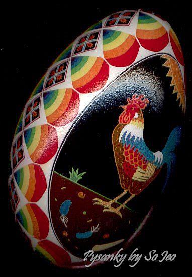 Art: Rainbow Rooster by Artist So Jeo LeBlond