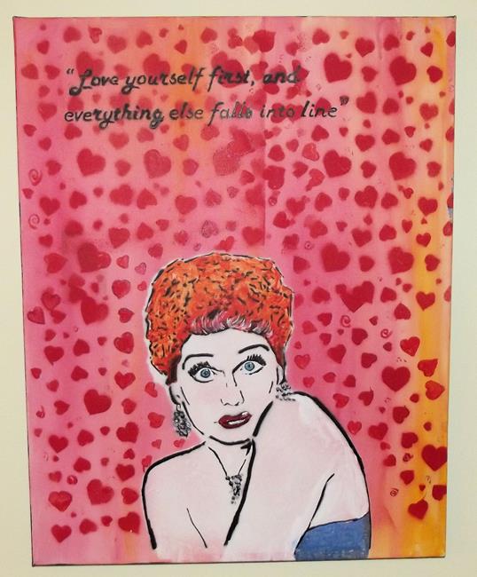 Art: I Love Lucy Love Yourself by Artist Paul Lake, Lucky Studios