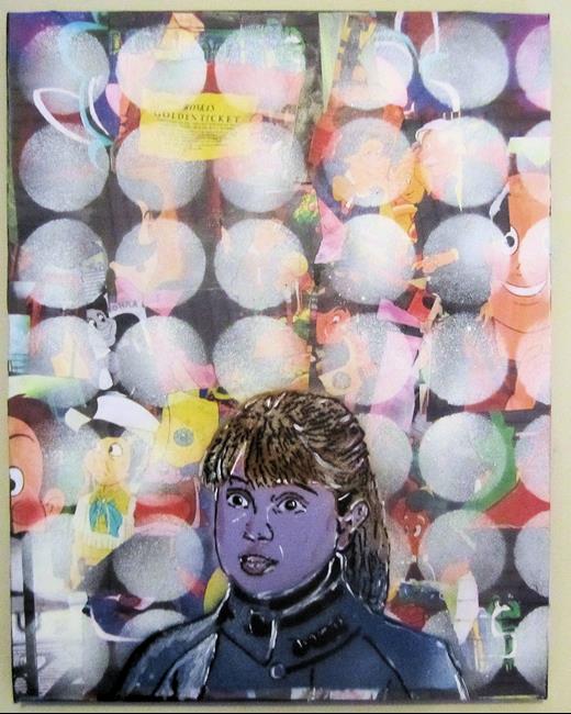 Art: Williy Wonky Violet Roast Beef Original Pop Graffiti Art by Artist Paul Lake, Lucky Studios