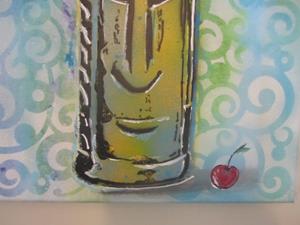 Detail Image for art Retro Tiki with Cherry Original Graffiti Spray Paint Pop Art Detail Image for art Retro Tiki with Cherry Original Graffiti Spray Paint Pop Art