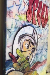 Detail Image for art Original Graffiti Pop Art Speed Racer