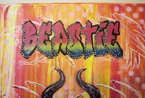 Detail Image for art Maleficent Angelina Jolie Original Pop Urban Graffiti Spray Art