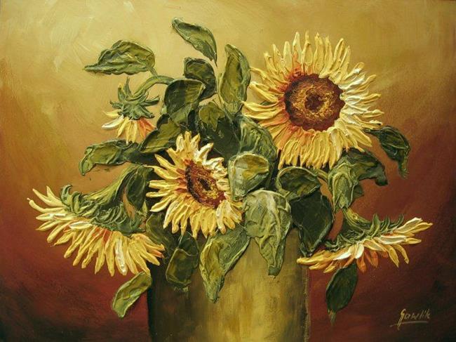 Art: Sunflowers by Artist Ewa Kienko Gawlik