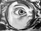 Art: Paper Eye Miniature in Black and White by Artist Chris Jeanguenat
