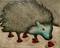 Art: Heart Trail- A Hedgehog Painting (SOLD) by Artist Chris Jeanguenat