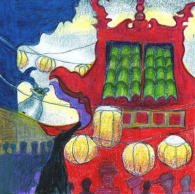 Art: A Visit to Chinatown (TNT) by Artist Judith A Brody