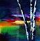 Art: BIRCH TRIO by Artist Dottie Cooper Katz
