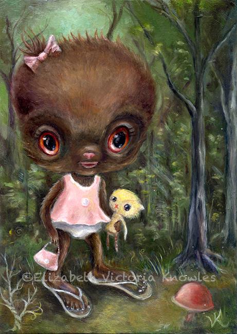 Art: Baby Sasquie by Artist Vicky Knowles