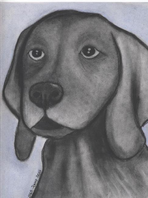 Art: Weimaraner Puppy by Artist Jenny Doss