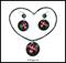 Art: Sparkling Fuchsia Jewelry Set by Artist Elaina Wagner