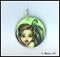 Art: Green Mermaid Pendant by Artist Elaina Wagner