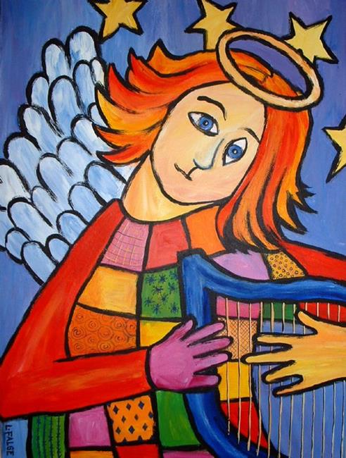 Art: Patchwork Angel by Artist Lindi Levison