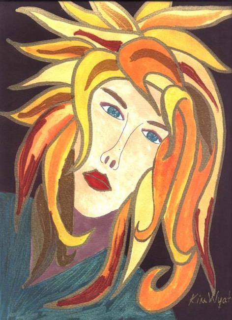 Art: Edna's on Fire by Artist Kim Wyatt