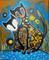 Art: Curious Cats by Artist Elizabeth Paige VanSickle