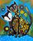 Art: Curious Cats by Artist Elizabeth Paige VanSickle