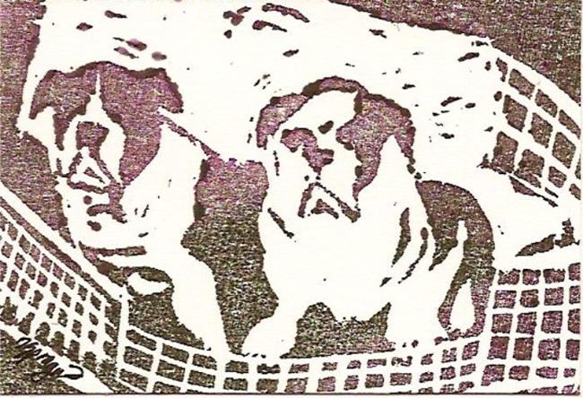 Art: Basket Full of Puppies by Artist Deborah Sprague