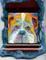 Art: Bulldog Fused Glass by Artist Deborah Sprague