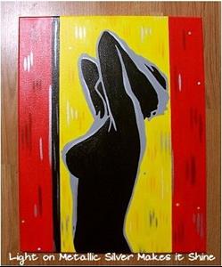 Detail Image for art Bold Retro Pop Art Female Nude