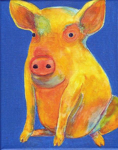 Art: Pop Piggledy Pig - sold by Artist Ulrike 'Ricky' Martin