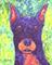 Art: Doberman Portrait by Artist Ulrike 'Ricky' Martin